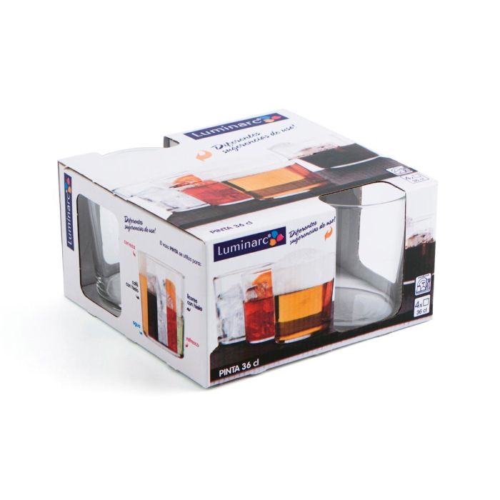 Luminarc Pinta Set 4 Vasos Altos Vidrio 36 cL 2