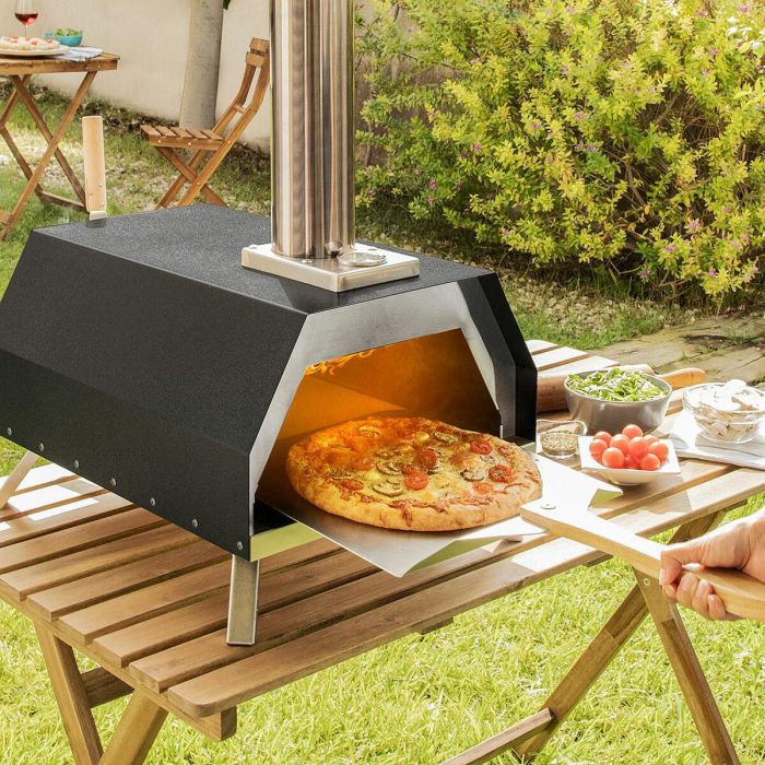Horno para Pizza de Pellets con Accesorios Pizzahven InnovaGoods 8 Horno para Pizza de Pellets con Accesorios Pizzahven InnovaGoods 8