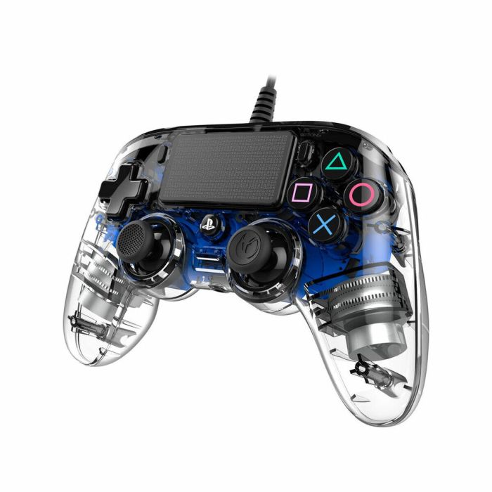 Nacon Ps4Ofcpadclblue Gaming Compact Controller Ps4 Transparent Blue