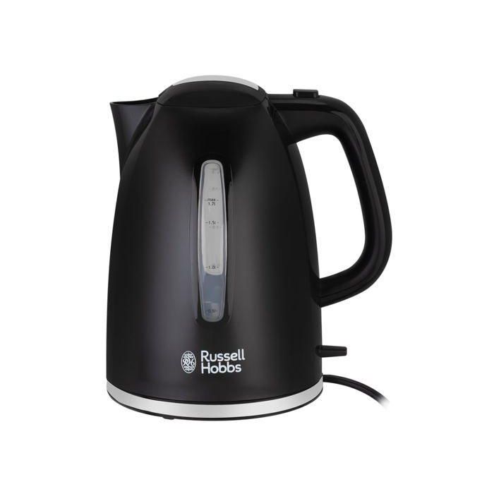Russell Hobbs Hervidor Eléctrico 1.7 Litros 2200W Negro - Ebullición Rápida, Apagado Automático