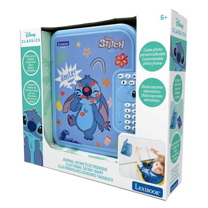 Lexibook Cuaderno Diario Secreto Electrónico Disney Stitch con Código, Luces y Sonido - 24,1x6,5x18 cm 3 Lexibook Cuaderno Diario Secreto Electrónico Disney Stitch con Código, Luces y Sonido - 24,1x6,5x18 cm 3