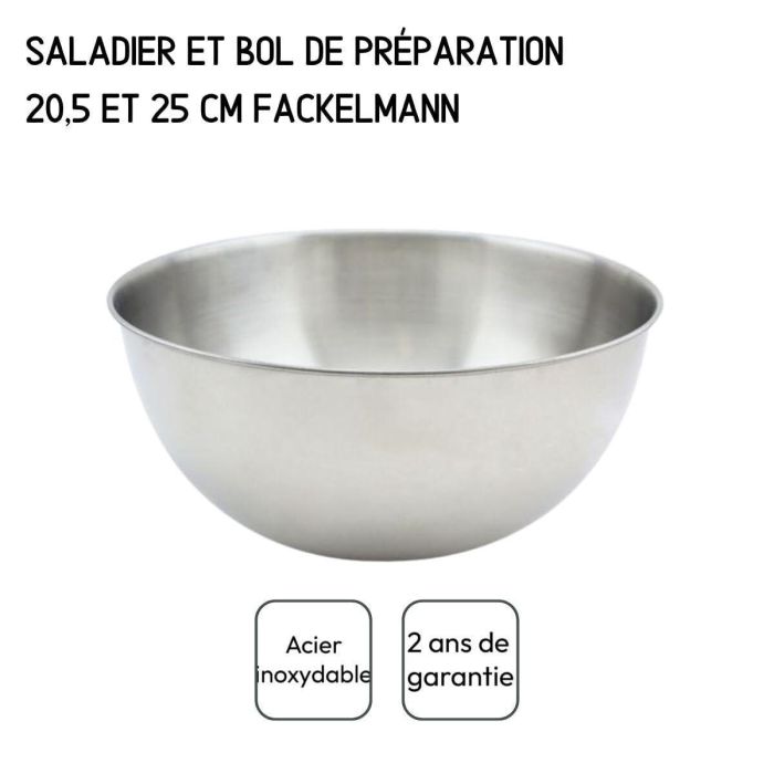 Fackelmann FAC1720223846550 Juego de 2 Ensaladeras con Cubiertos para Ensalada - 20.5 y 25 cm 5