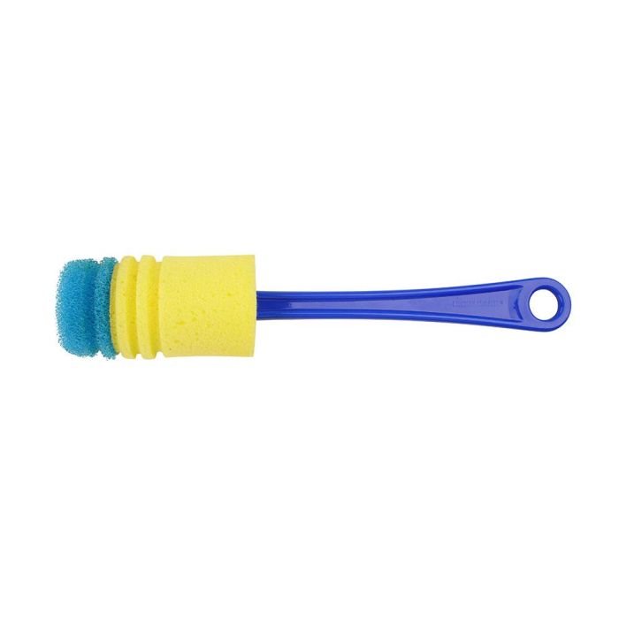 Fackelmann Profesional Cepillo Limpia Botellas con Esponja para Base, para Vasos de Tubo y Biberones, 31 cm, Plástico/Goma Azul/Amarillo Fackelmann Profesional Cepillo Limpia Botellas con Esponja para Base, para Vasos de Tubo y Biberones, 31 cm, Plástico/Goma Azul/Amarillo