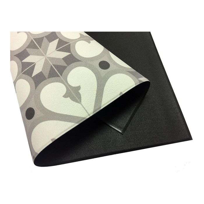 Croma Collection Alfombra vinílica Bcn 45x75 cm, PVC, antideslizante, gris estampado 3