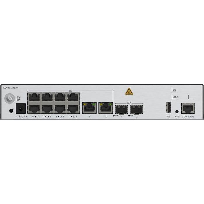 HUAWEI eKit AC650-256AP Controlador Acceso Inalámbrico 10 Gbps, 4096 VLAN, 2x 10GE SFP+, 10x GE RJ45
