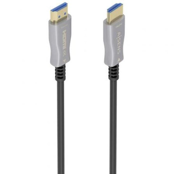 AISENS A148-0858 Cable HDMI 2.0 AOC Premium Alta Velocidad 4K@60Hz 18Gbps Macho-Macho 10m Negro, HDR10, ARC, contactos Oro