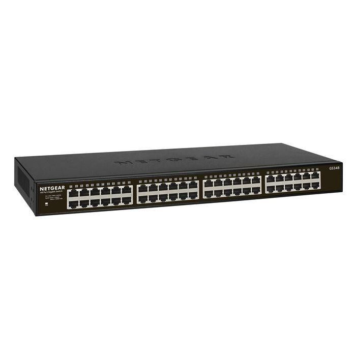 NETGEAR GS348 RM Conmutador No Administrado Gigabit Ethernet Montaje en Rack 48 Puertos 1