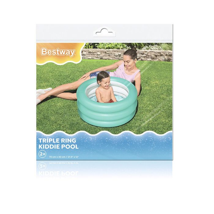 Bestway Piscina Hinchable Infantil 3 Aros Color Surtido 70x30 cm +2 Años Jardin 51033 2