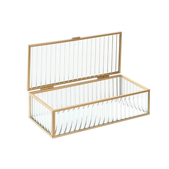 Joyero Glam DKD Home Decor Transparente Dorado 10.5 x 6 x 23 cm (4 Unidades) 1 Joyero Glam DKD Home Decor Transparente Dorado 10.5 x 6 x 23 cm (4 Unidades) 1