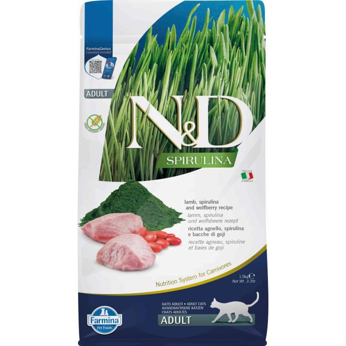 Farmina N&D Cat Spirulina Cordero 1,5 kg