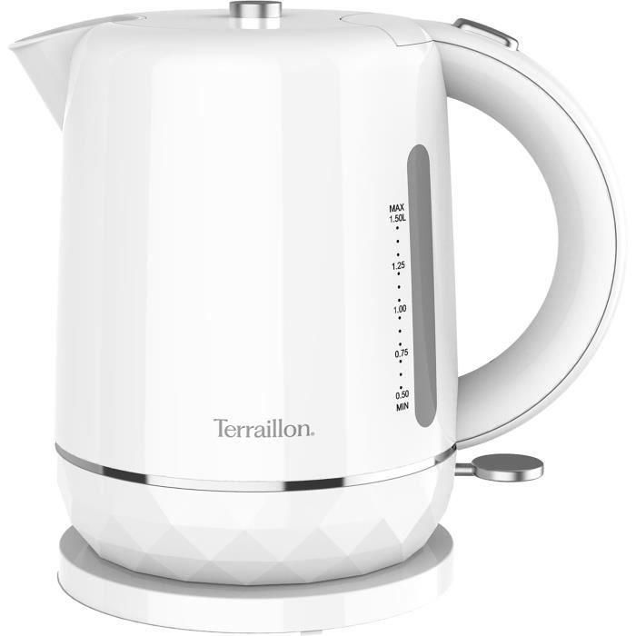 Terraillon 15351 Diamant Hervidor eléctrico 1,5L 2200W Base giratoria 360° Blanco Efecto Diamante Terraillon 15351 Diamant Hervidor eléctrico 1,5L 2200W Base giratoria 360° Blanco Efecto Diamante