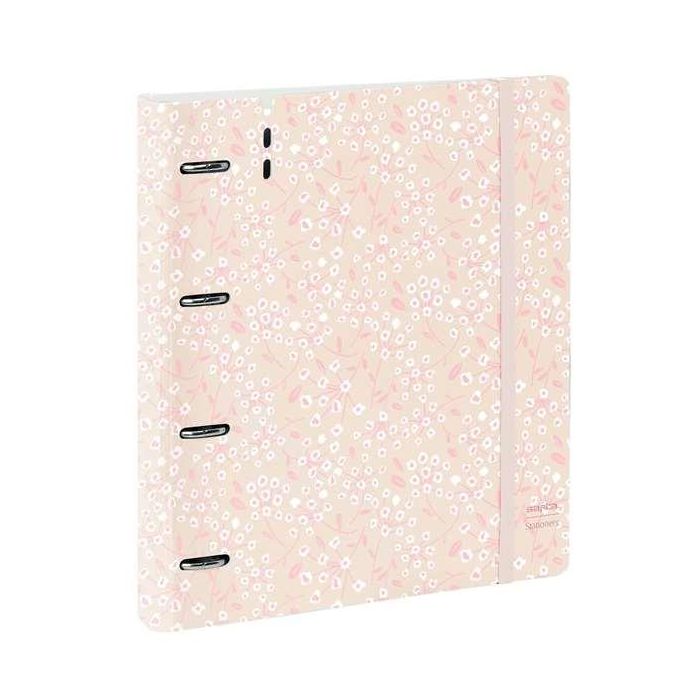 Safta Carpeblock PP Foam 4 Anillas 35mm con Recambio "Light Pink Flowers" 27x32x4 cm 5 Safta Carpeblock PP Foam 4 Anillas 35mm con Recambio "Light Pink Flowers" 27x32x4 cm 5