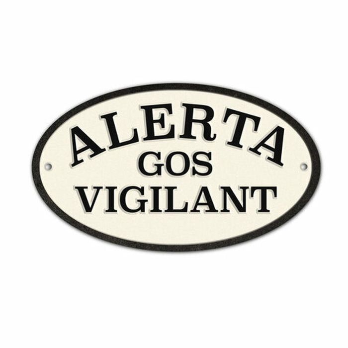 Placa Magnet & Steel Alerta Gos Vigilant 16,3 x 9,5 cm 1