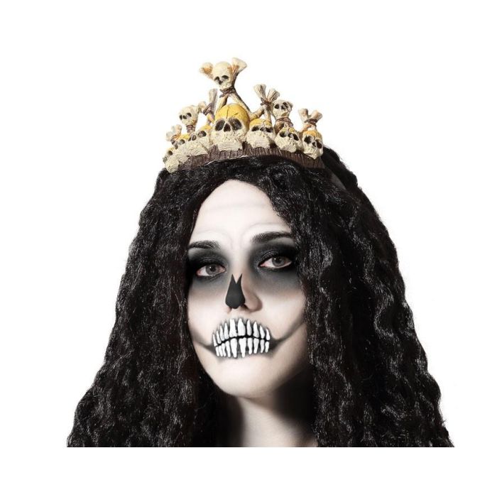 Diadema Halloween Calaveras Voo Doo - Complemento Terrorífico para Disfraces