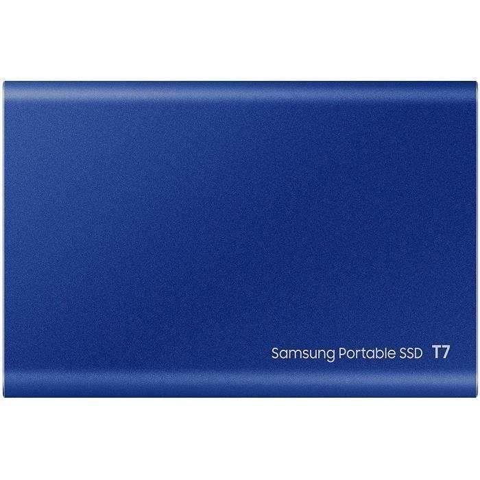 Samsung MU-PC2T0H/WW Disco Externo SSD Portátil T7 Touch 2TB Azul USB 3.2 Gen2 1050/1000 MB/s Cifrado AES 256 2