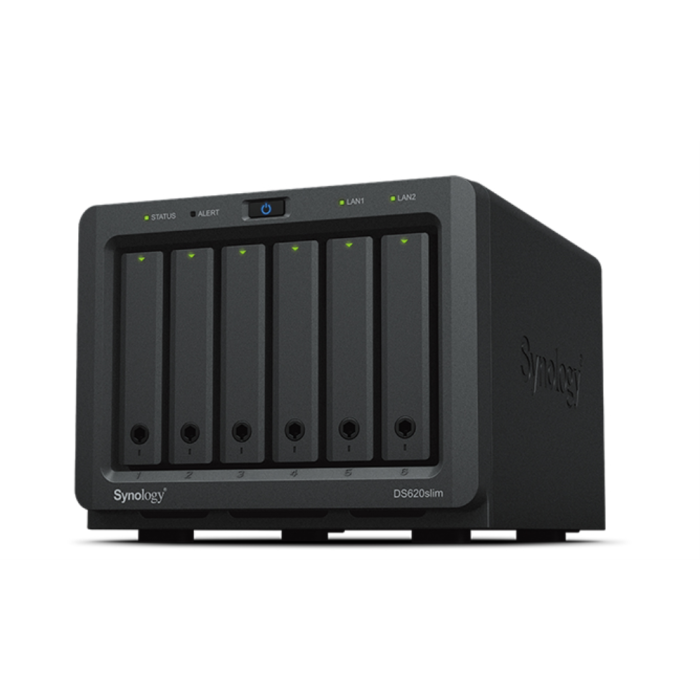 Synology DS620SLIM Servidor de Almacenamiento NAS DiskStation Escritorio Negro Intel Celeron J3355 2GB RAM HDD/SSD