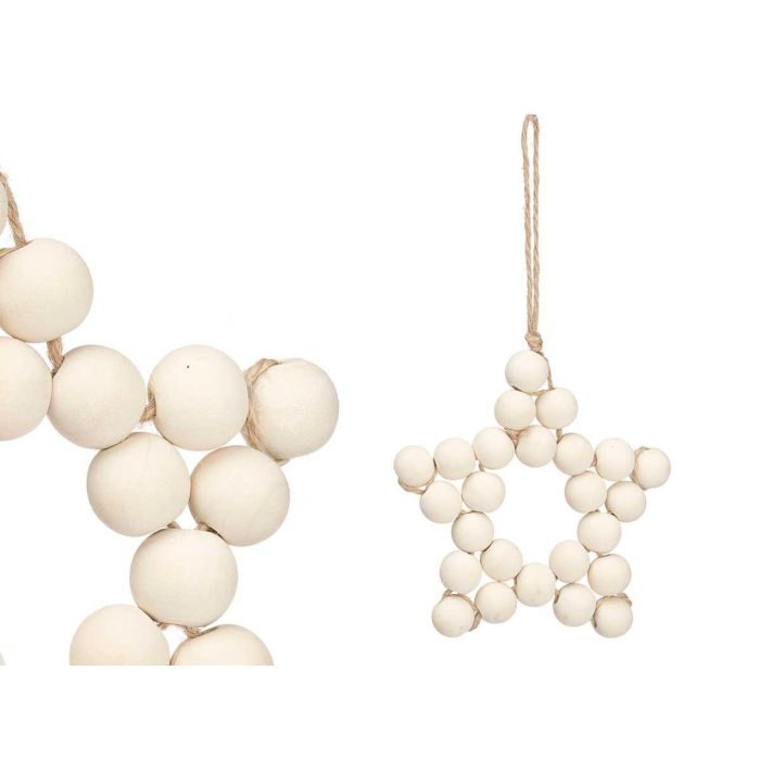 Colgante Estrella Cuentas Grande Madera Natural Krist+ 13CM (24 Unidades) Colgante Estrella Cuentas Grande Madera Natural Krist+ 13CM (24 Unidades)