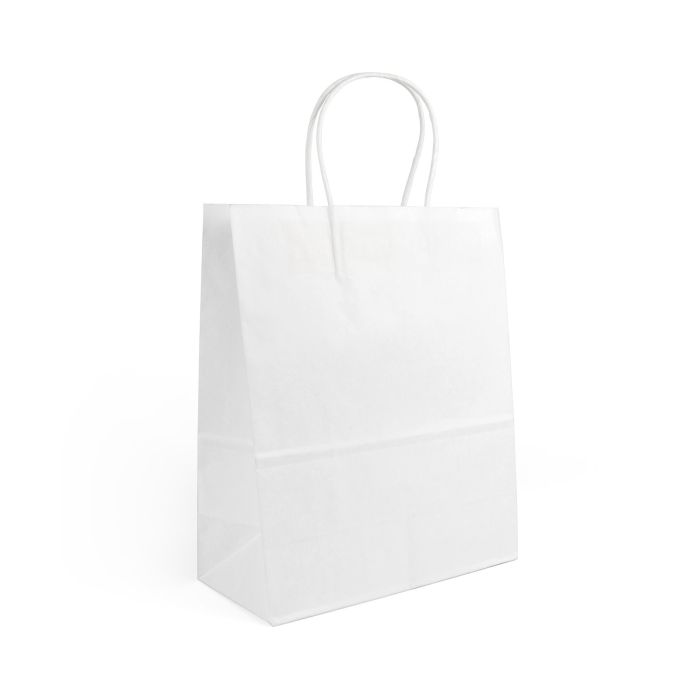 Algon Set 3 Bolsas Papel Blanco 32 x 12 x 40 cm (24 Unidades)