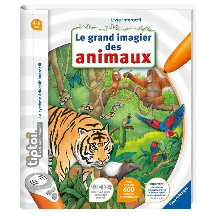 Ravensburger Tiptoi El Gran Libro Ilustrado de Animales Libro Interactivo 4 Años 13099000