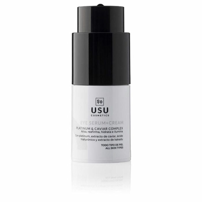 Usu Cosmetics PLATINUM & CAVIAR COMPLEX Contorno de Ojos Anti-Ojeras, Bolsas, Arrugas y Antioxidante Sérum 15 ml Todo Tipo de Pieles