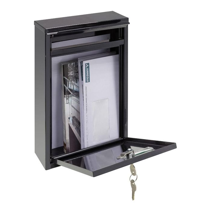 Arregui Zagúan Buzón Individual Exterior, Acero Negro, 22 x 8 x 32 cm 3