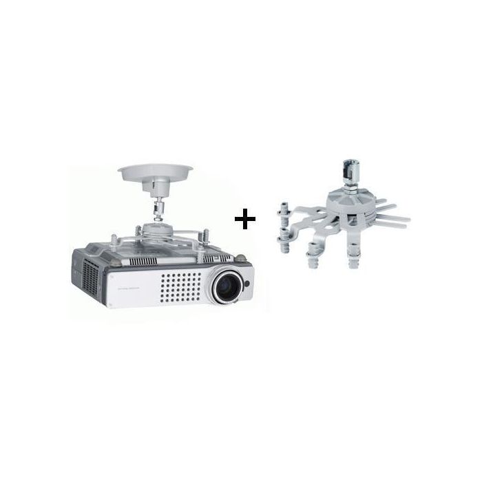 SMS CL F75 Soporte de Techo para Proyector Alu/Plata con Cables Ocultos y UniSlide Incluido, Fácil Instalación SMS CL F75 Soporte de Techo para Proyector Alu/Plata con Cables Ocultos y UniSlide Incluido, Fácil Instalación