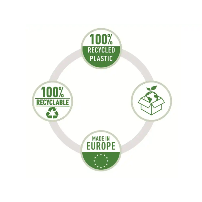 Esselte 627496 Caja 100 Dossiers Uñeros Polipropileno Transparente Piel Naranja A4 Recycle 100 Micras 4