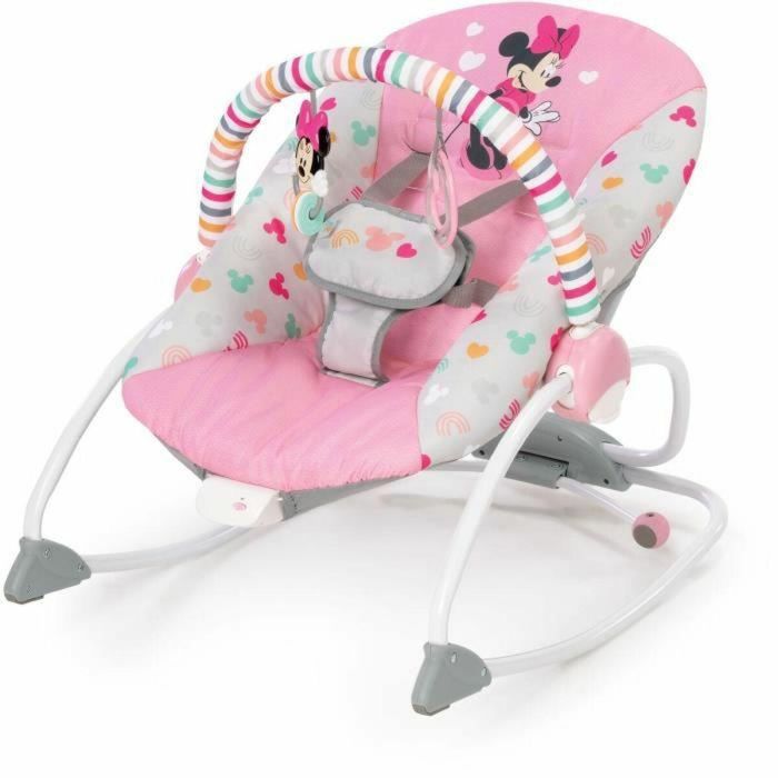 Transat Bright Stars Disney Baby Minnie - Evolutif - 2 Posiciones de inclinación - 61 x 86 x 71 cm - Multicolor rosa - nacimientos