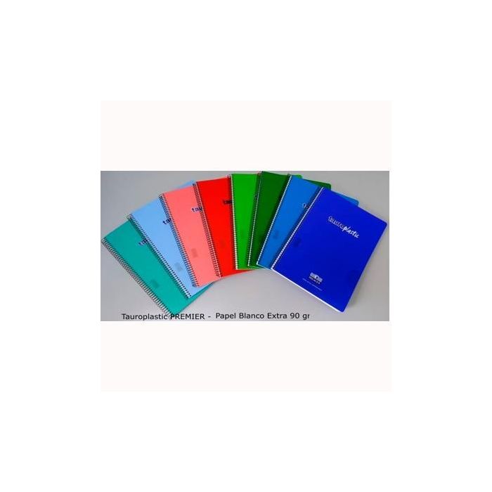 Zorrilla Cuaderno Espiral Tauroplastic Folio 90g 5x5 Colores Surtidos (8 Unidades) - 80 Hojas (8 Unidades)