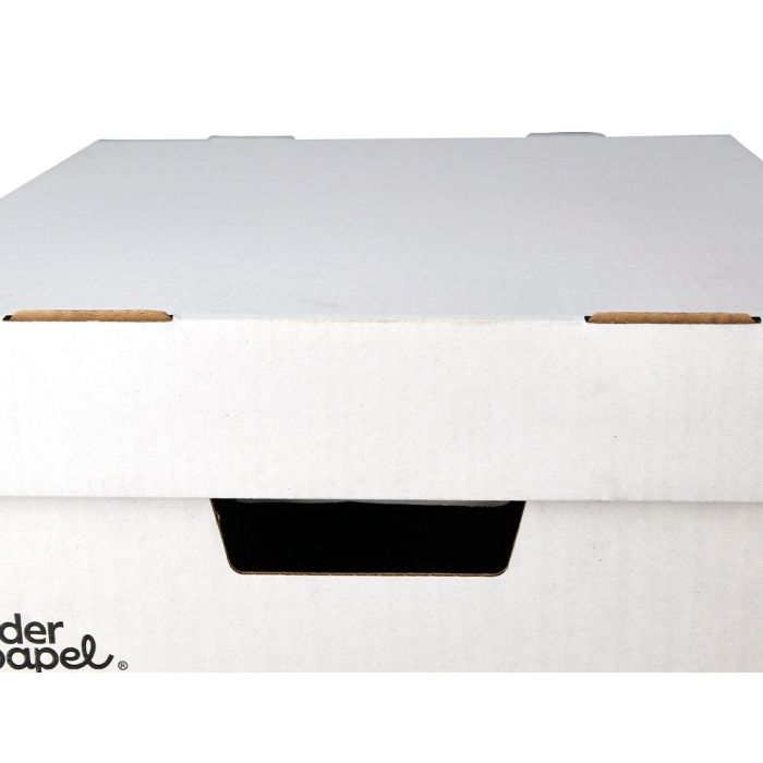 Cajon Contenedor Liderpapel Carton Automatico Para 3 Cajasarchivo Def. Folio - 4 Archivadores A-Z 387x333x260 mm 5 unidades 4