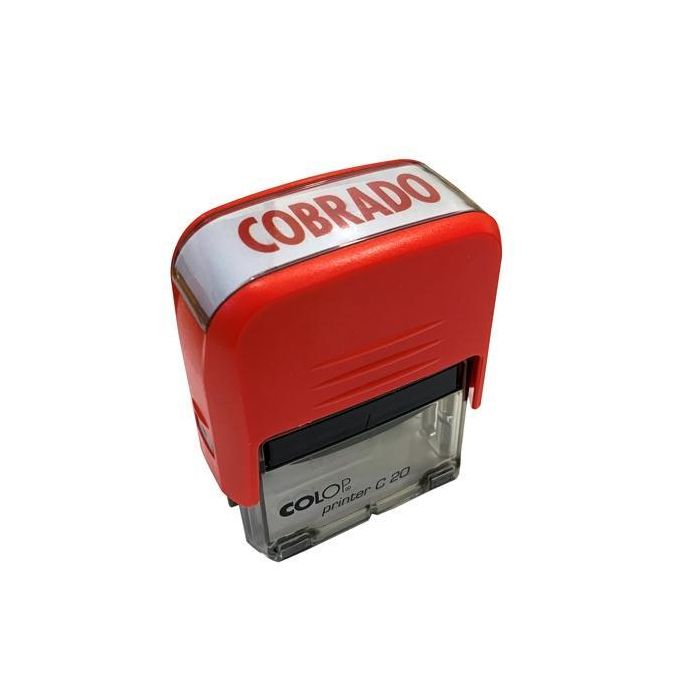 Colop Sello Printer C20 Formula " Cobrado " Almohadilla E-20 14x38 mm Rojo Colop Sello Printer C20 Formula " Cobrado " Almohadilla E-20 14x38 mm Rojo