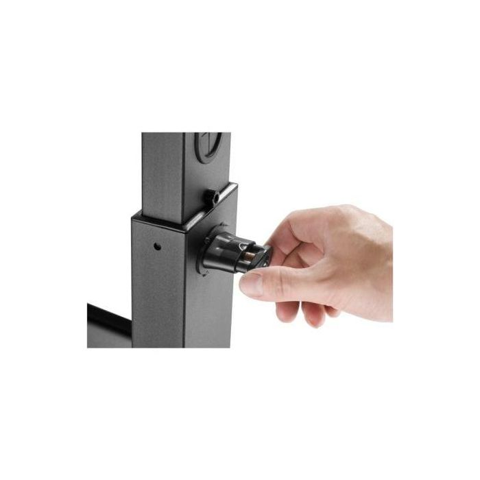 Fonestar STS-4244N Soporte de Suelo Orientable Inclinable con Ruedas para TV 32-65" hasta 35kg con Bandeja Multimedia y Altura Ajustable 3