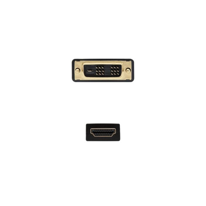 NANO CABLE Cable HDMI/DVI 1.8m 18+1 Macho - Macho, Oro 24K, Full-HD 1080p