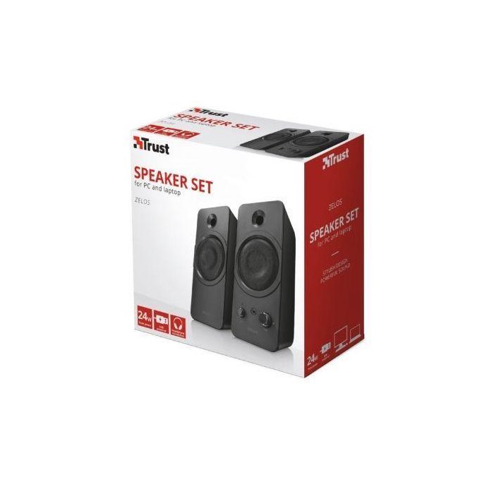 ALTAVOCES 2.0 TRUST ZELOS - 24W (12W RMS) - DISEÑO METÁLICO - CONTROL DE VOLUMEN Y CONEX. AURICULARES - ALIMENTACIÓN USB 2 ALTAVOCES 2.0 TRUST ZELOS - 24W (12W RMS) - DISEÑO METÁLICO - CONTROL DE VOLUMEN Y CONEX. AURICULARES - ALIMENTACIÓN USB 2