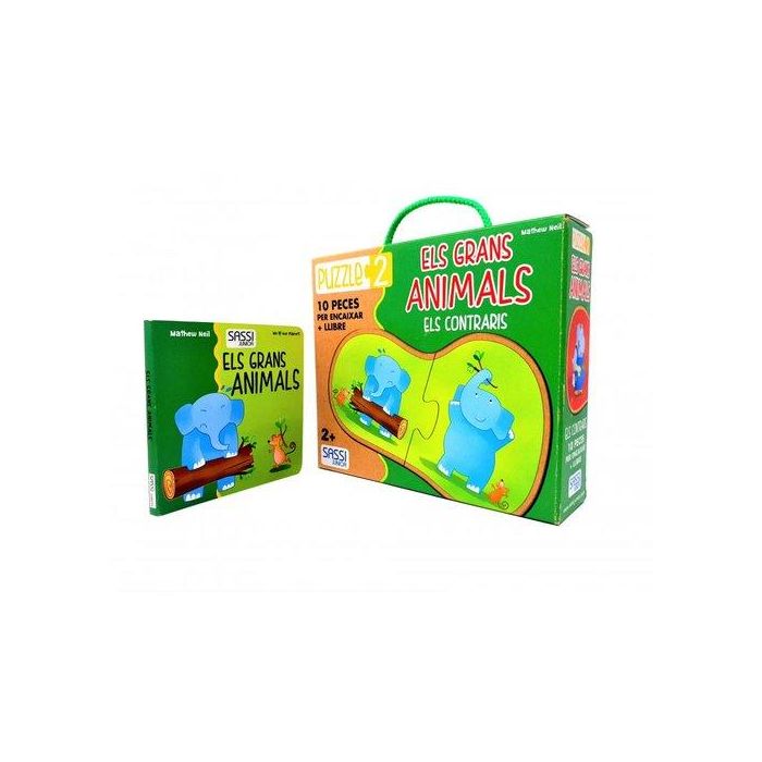 Puzzle Sassi Manolito Books Els Grans Animals Els Contraris - Cat 10 Piezas (+2 Años)