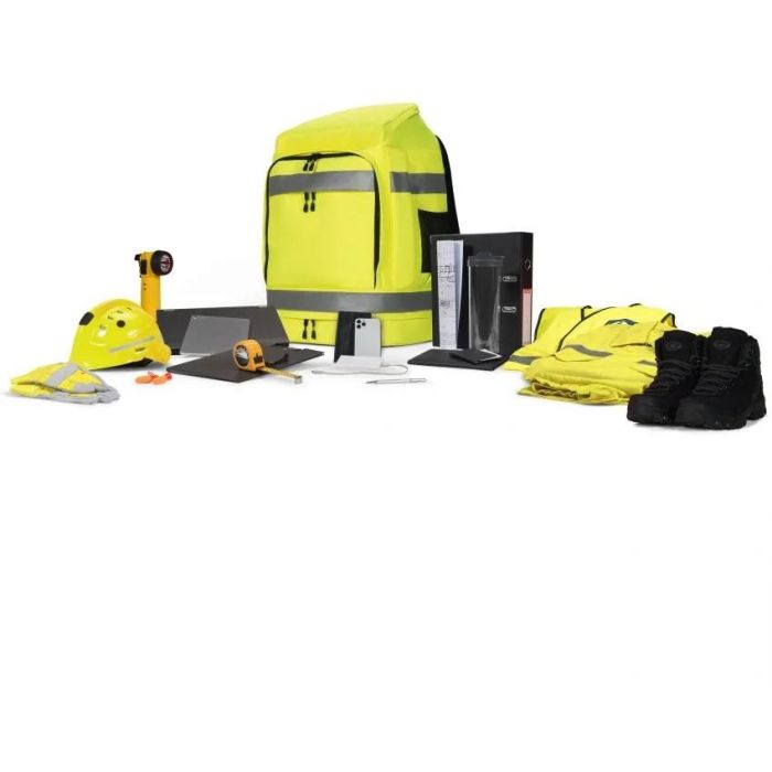 DICOTA Mochila HI-VIS 65 litros amarilla 5