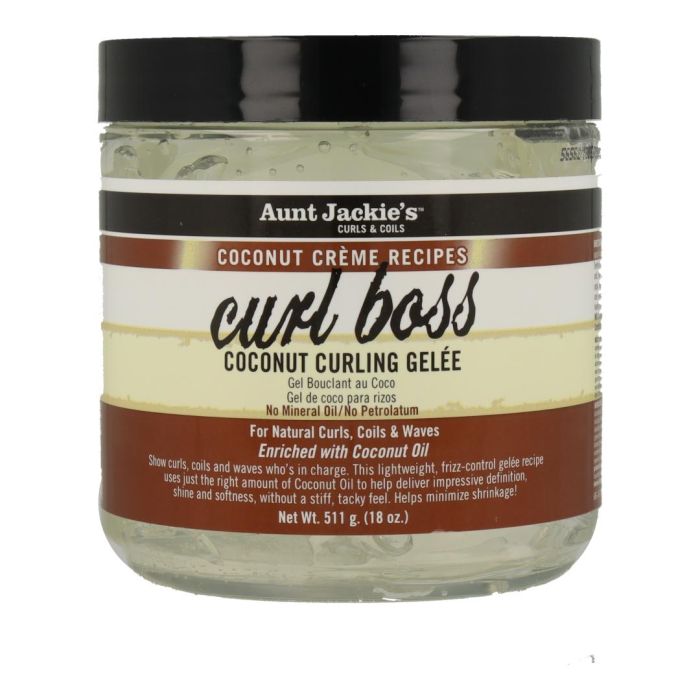 Aunt Jackie's Coco Curl Boss Gel Definidor de Rizos con Aceite de Coco, Hidratación y Control de Encrespamiento 511g