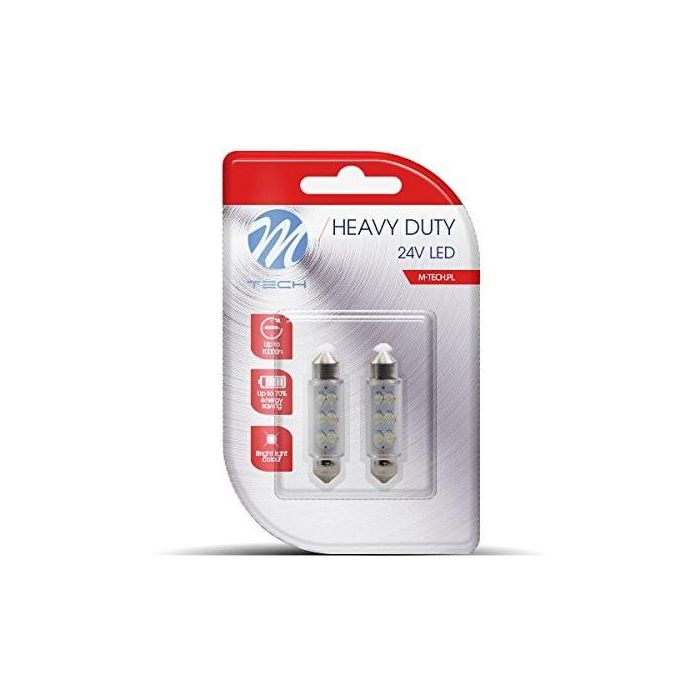 M-Tech MTECLB946W Bombillas LED C5W 41mm 24V Blanco