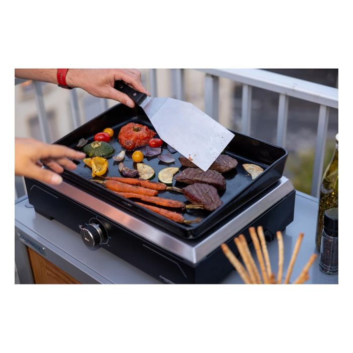Campingaz Plancha Eléctrica 1 XD para Barbacoa, de Hierro Fundido, 2100W, Área de Cocción 1350 cm², Negro