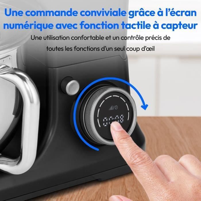 Robot de repostería - MEDION - MD18420 - 1200 W - 5 L - 8 velocidades - Bol para helado - Negro 4 Robot de repostería - MEDION - MD18420 - 1200 W - 5 L - 8 velocidades - Bol para helado - Negro 4