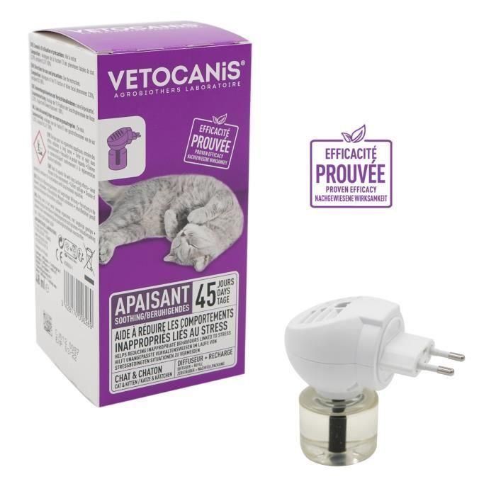 VETOCANIS Difusor + Recambio Antiestrés para gatos - Eficaz durante 45 días VETOCANIS Difusor + Recambio Antiestrés para gatos - Eficaz durante 45 días