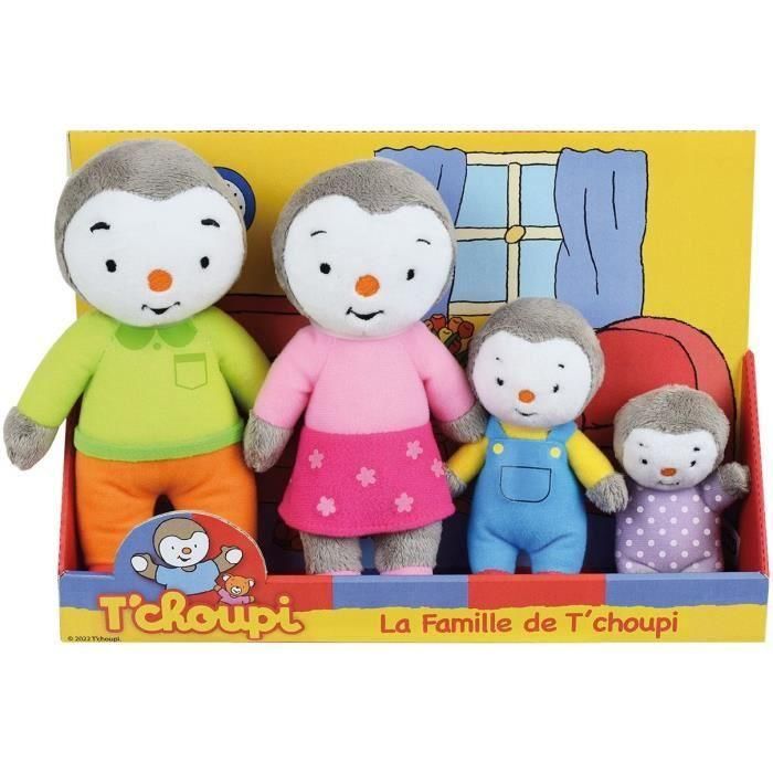 Family Box 4 Plush - T'Choupi - Jemini - +/- 19 cm Family Box 4 Plush - T'Choupi - Jemini - +/- 19 cm