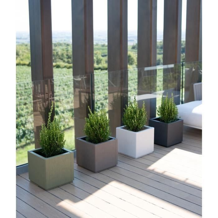 Stefanplast STE8003507687011 Jardinera Cuadrada Ethica Grafito 38 L 4