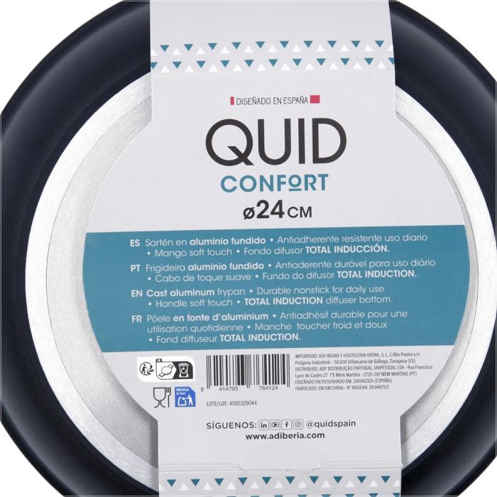 Sartén Aluminio Fundido Confort Quid 24 cm (6 Unidades) 6 Sartén Aluminio Fundido Confort Quid 24 cm (6 Unidades) 6