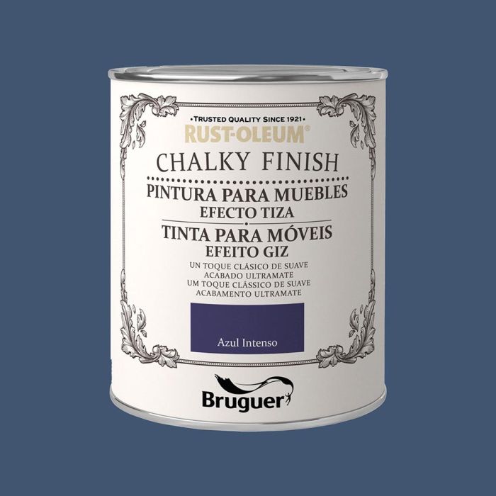 Bruguer Rust-oleum Chalky Finish Pintura al Agua Efecto Tiza Azul Intenso 0,750L 5397551 0 Bruguer Rust-oleum Chalky Finish Pintura al Agua Efecto Tiza Azul Intenso 0,750L 5397551 0