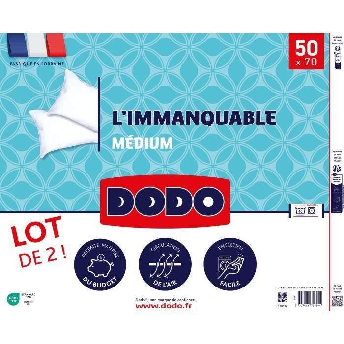 Dodo DOD3307419756984 - Juego de 2 Almohadas Blancas EL IMPERDIBLE 50x70 cm 1 Dodo DOD3307419756984 - Juego de 2 Almohadas Blancas EL IMPERDIBLE 50x70 cm 1