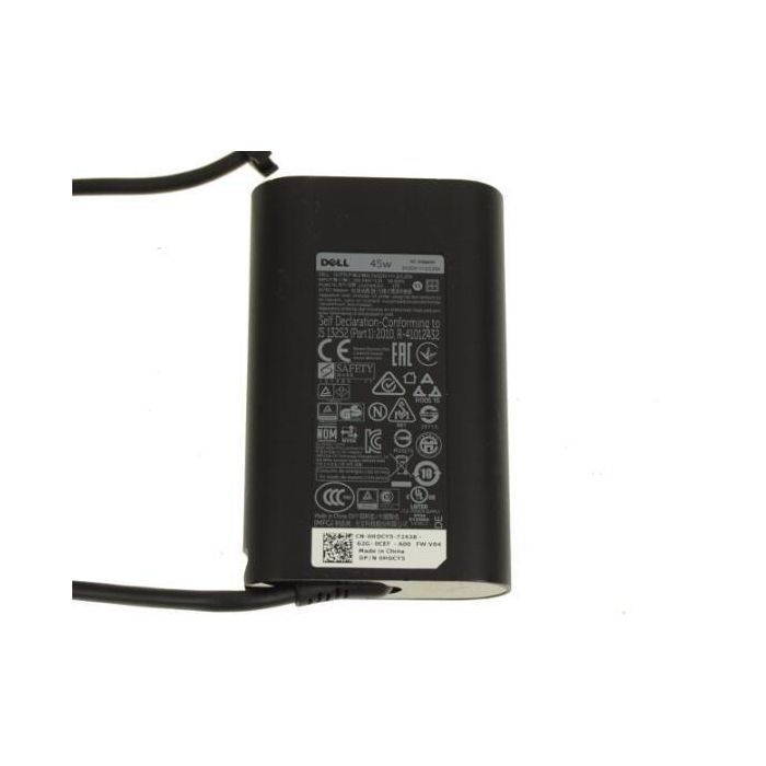 Dell AC Adapter, 45W, 19.5V, 3 Pin, Type C, C6 Power Cord, PD2.1 7 Dell AC Adapter, 45W, 19.5V, 3 Pin, Type C, C6 Power Cord, PD2.1 7