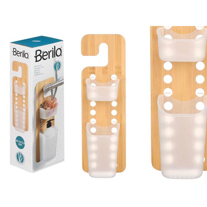 Estantería Doble Pequeña de Bambú para Colgar Berilo 14x44x9.5 cm - Marrón (12 Unidades) Estantería Doble Pequeña de Bambú para Colgar Berilo 14x44x9.5 cm - Marrón (12 Unidades)