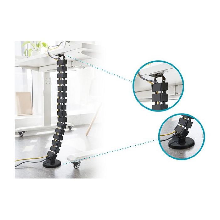 Digitus DA-90505 Bandeja Portacables Curva ABS y Metal Negra 130 m