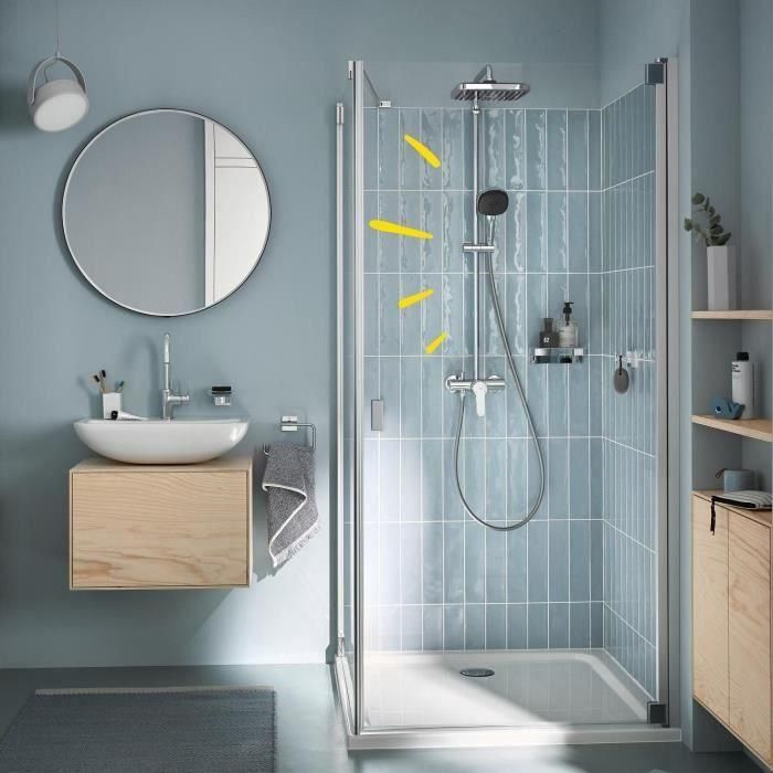 Columna de ducha con mezclador monomando - Ahorro de agua - GROHE Vitalio Comfort 250 - Cromo - 26985001 1 Columna de ducha con mezclador monomando - Ahorro de agua - GROHE Vitalio Comfort 250 - Cromo - 26985001 1